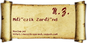 Móczik Zaránd névjegykártya